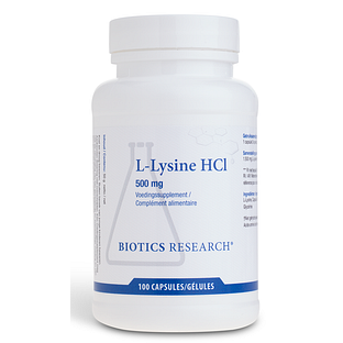 Biotics L-Lysine HCI 500mg Capsules 100CP