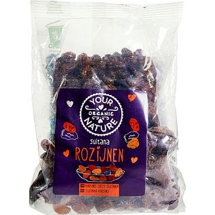 Your Organic Nature Rozijnen Sultana 300GR Your Organic Nature Rozijnen Sultana 300GR