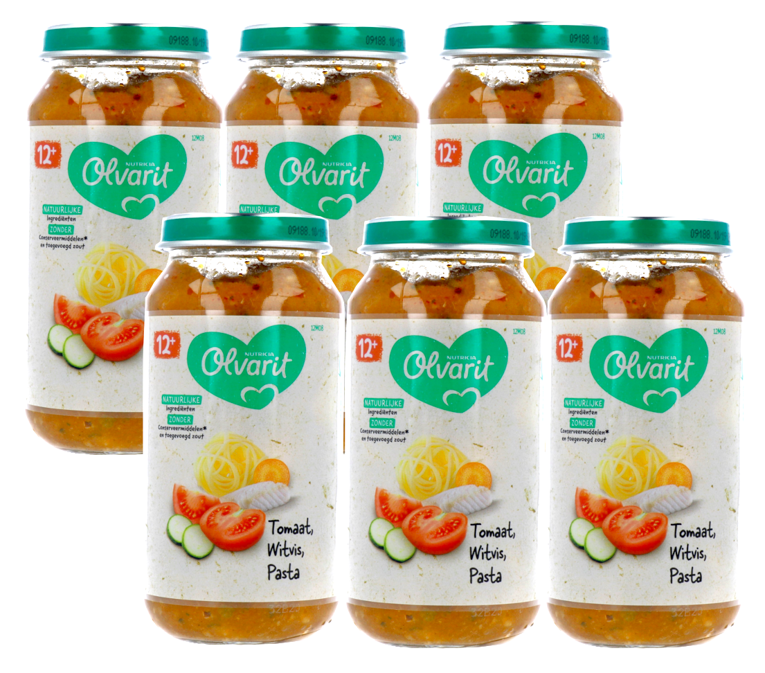 Olvarit 12+m Tomaat Witvis Pasta