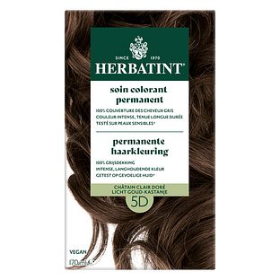 Herbatint Permanente Haarkleuring 5D Licht Goud-Kastanje 170ML Herbatint Permanente Haarkleuring 5D Licht Goud-Kastanje 170ML