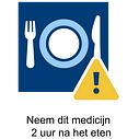 Neem dit medicijn 2 uur na het eten