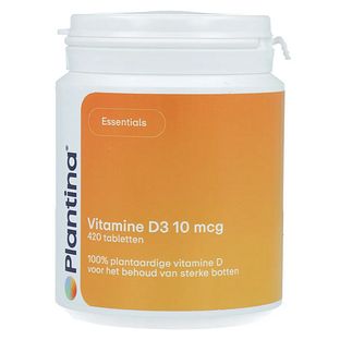 Plantina Essentials Vitamine D3 10 mcg Tabletten 420TB Plantina Essentials Vitamine D3 10 mcg Tabletten 420TB
