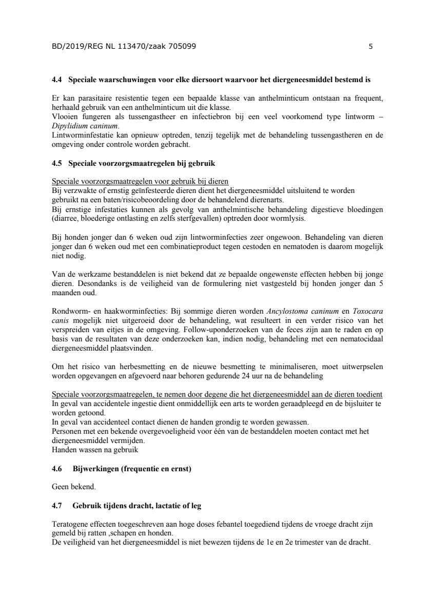 Wormtabletten all-in-one Honden vanaf 17.5KG afbeelding van document #5, leaflet