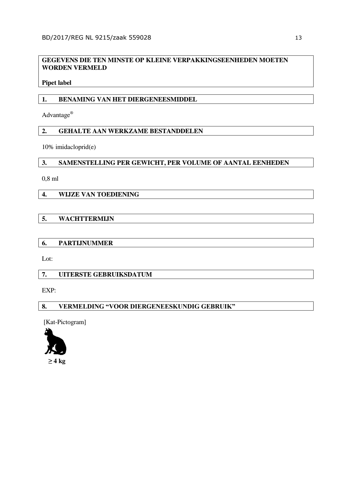 Kat 80 afbeelding van document #13, instructions
