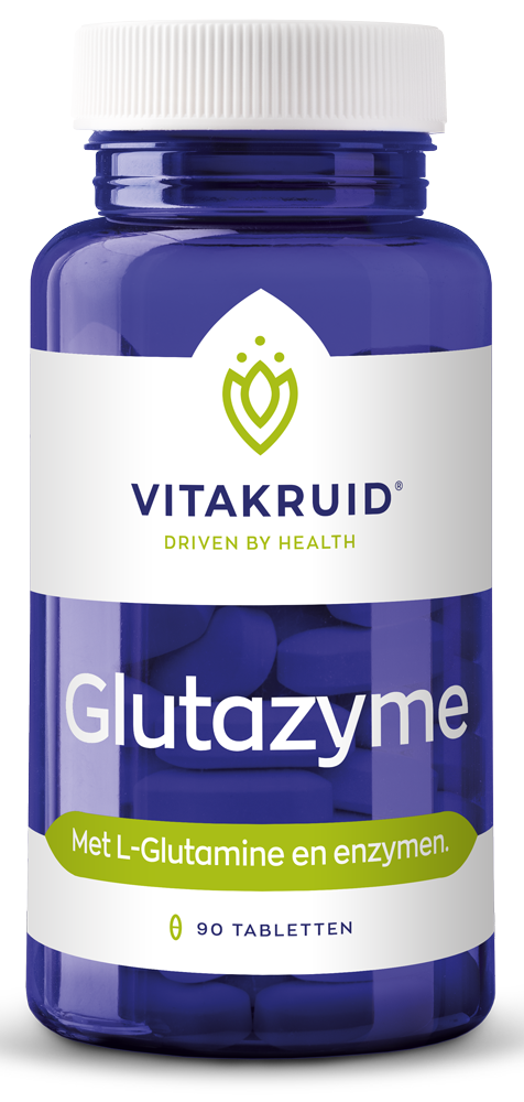 Vitakruid Glutazyme Enzymen en L-Glutamine Tabletten 90TB