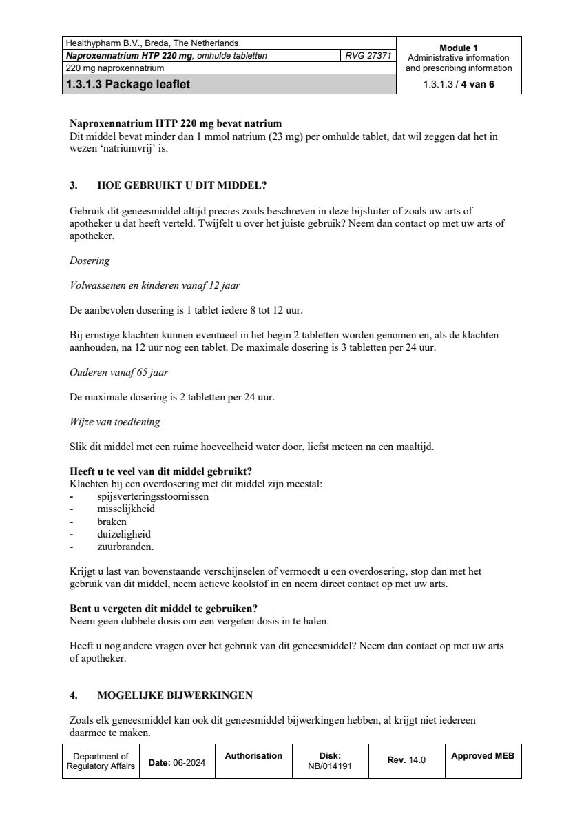 Naproxennatrium 220mg Tabletten afbeelding van document #4, leaflet