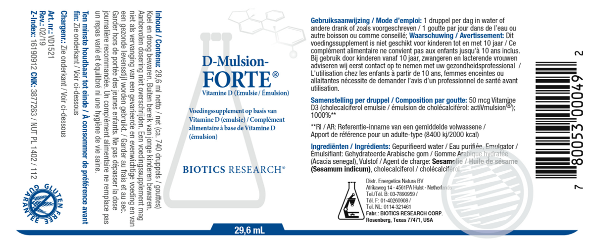 D-Mulsion Forte Druppels afbeelding van document #1, label