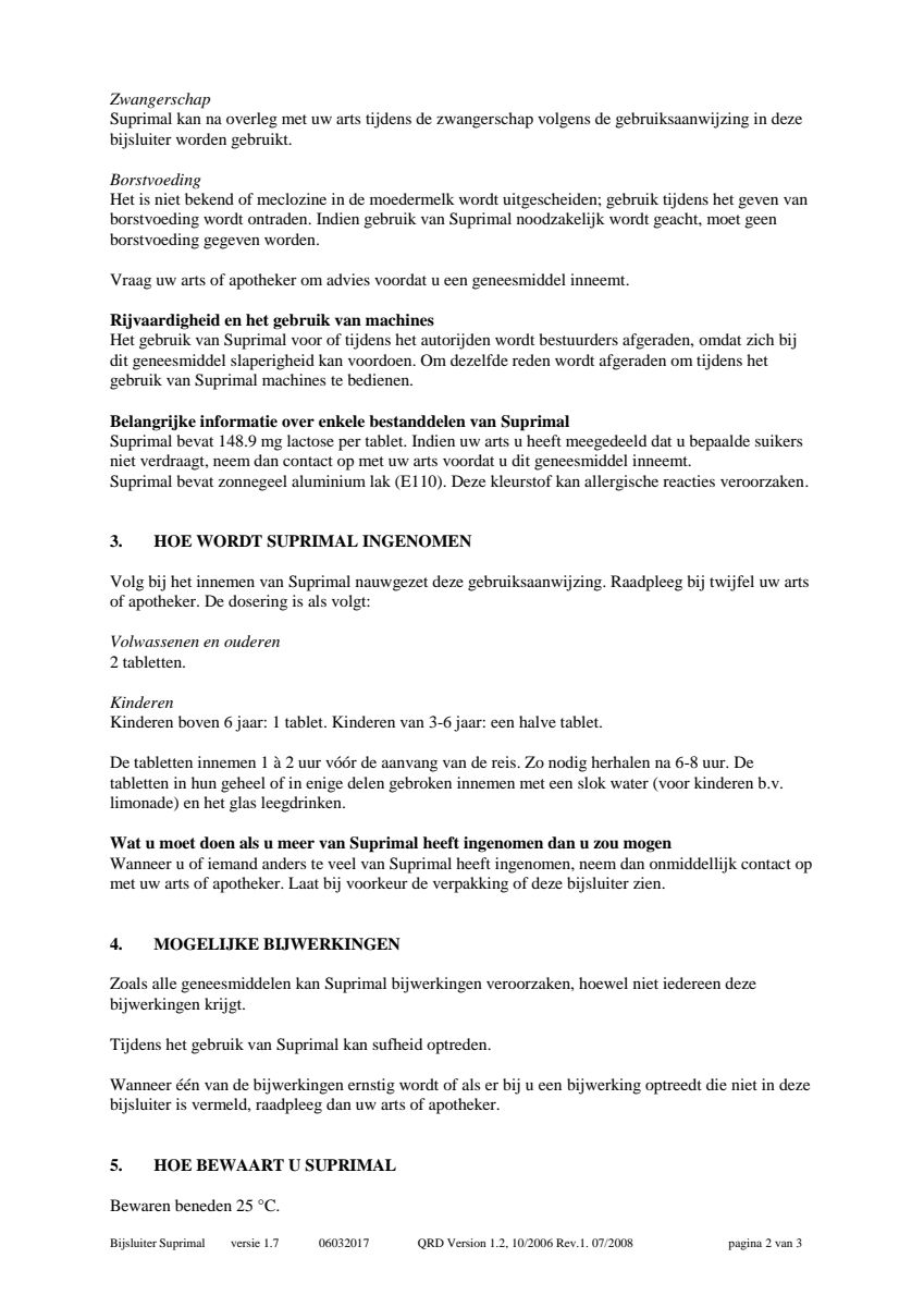 Reistabletten 12,5mg afbeelding van document #2, leaflet
