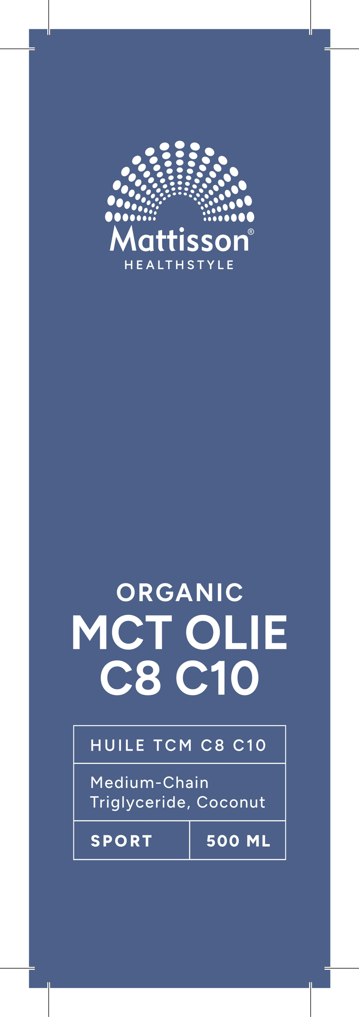 Biologische MCT Olie C8/C10 afbeelding van document #1, label