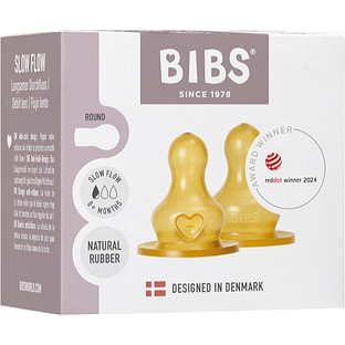 BIBS Slow Flow 0+ Maanden Flessenspenen 2ST