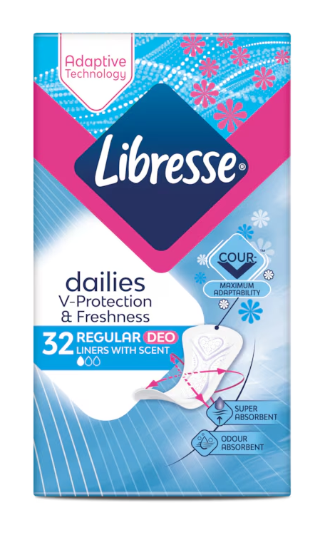 Libresse Dailies V-Protection Regular Deo Fresh Inlegkruisjes