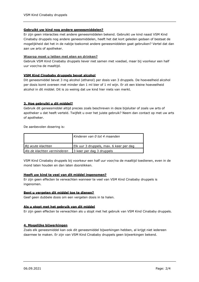 Kind 0-3 Cinababy Druppels afbeelding van document #2, leaflet