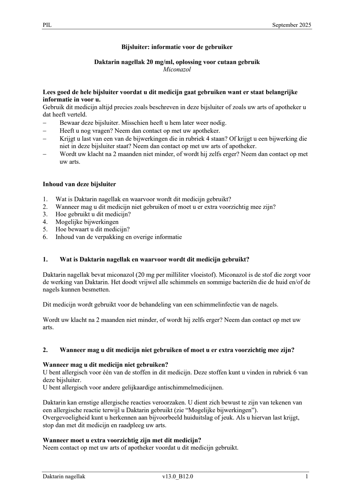 Nagellak 20mg Miconazol afbeelding van document #1, leaflet