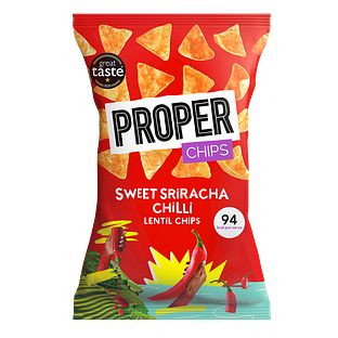 PROPER Sweet Sriracha Chilli Lentil Chips 85GR