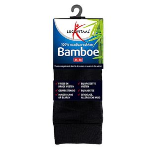 Lucovitaal Bamboe Sokken Zwart 35-38 1PR
