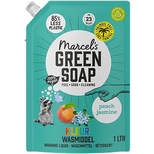 Marcels Green Soap Perzik Jasmijn Kleur Wasmiddel Navulling 1LT