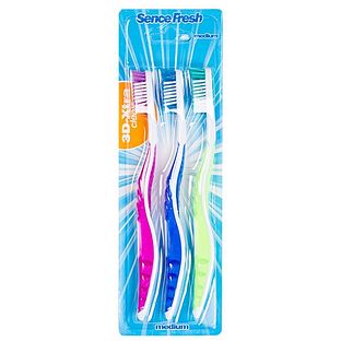 SenceFresh Medium 3D-Extra Clean Tandenborstels 3-pack 1ST SenceFresh Medium 3D-Extra Clean Tandenborstels 3-pack 1ST