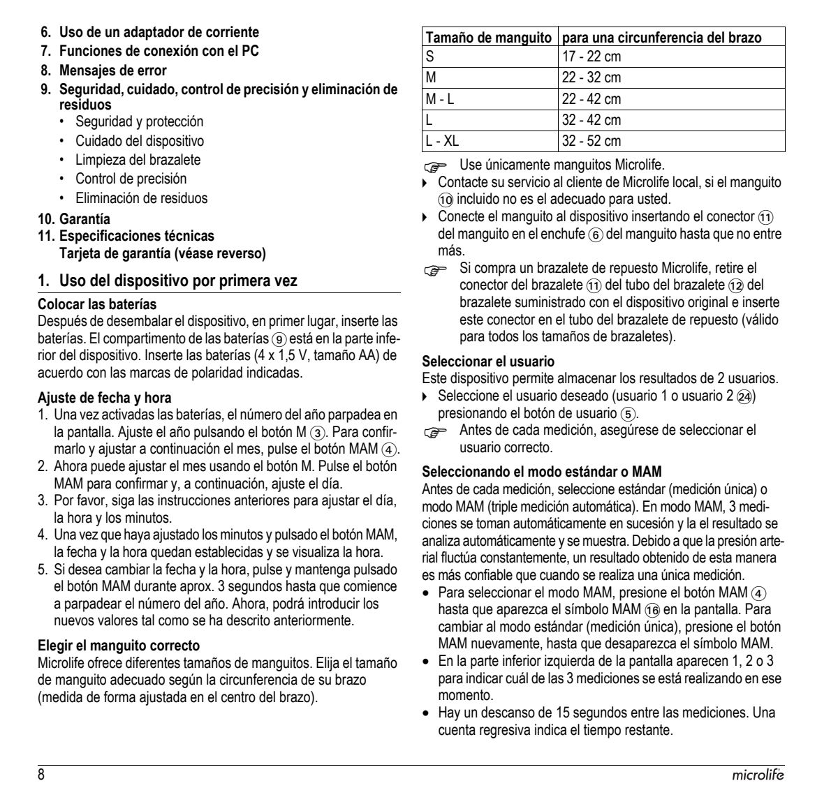 Microlife BP Bloeddrukmeter B3 Comfort PC afbeelding van document #10, instructions