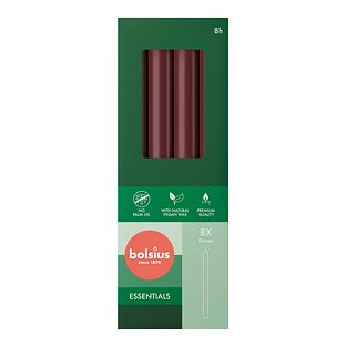 Bolsius Dinerkaarsen Velvet Red 230/20 8ST