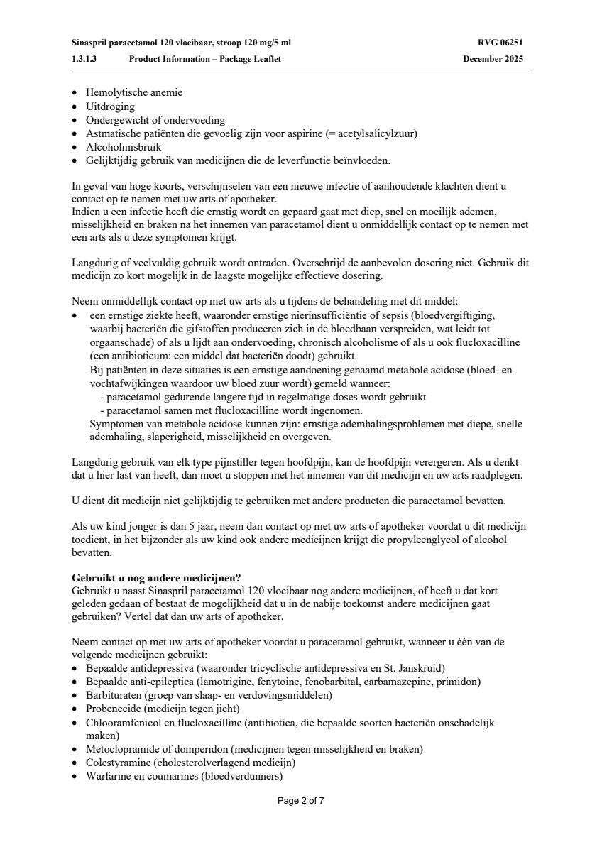 Paracetamol 120 Vloeibaar afbeelding van document #2, leaflet
