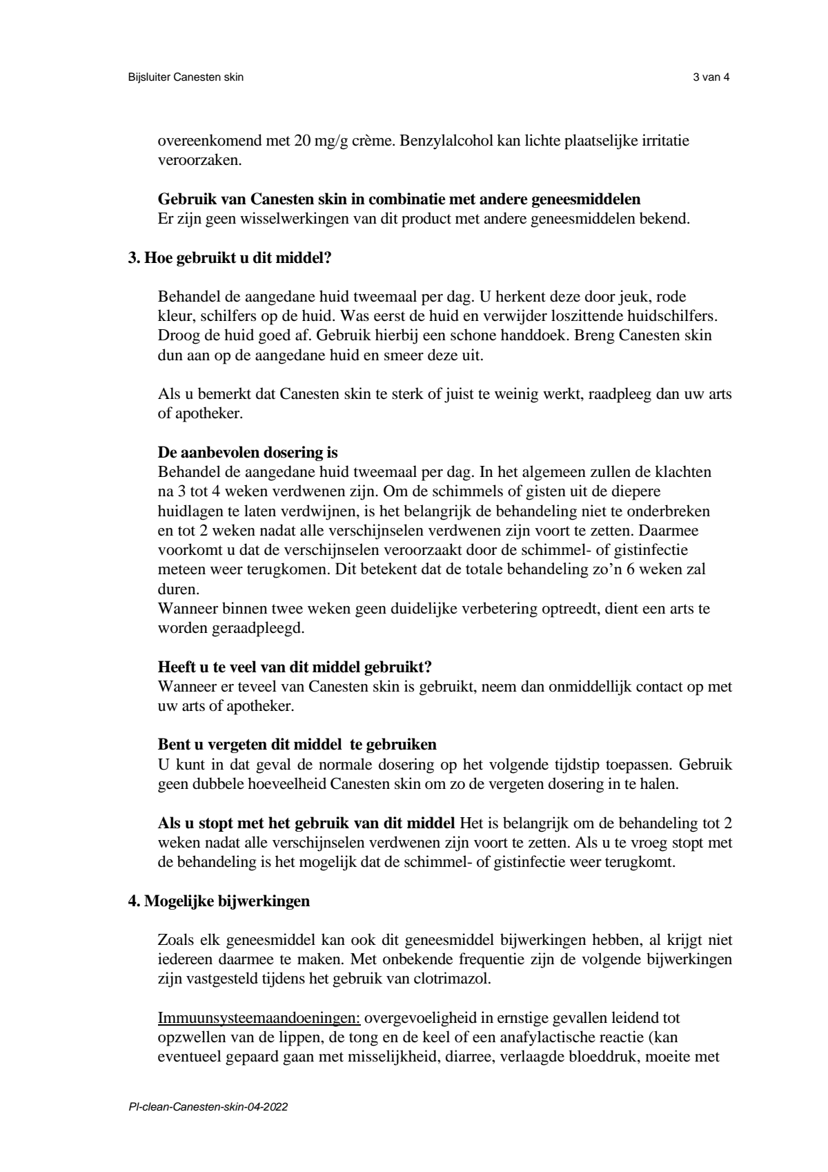 Skin Crème bij Huidschimmel afbeelding van document #3, leaflet