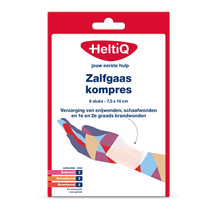 HeltiQ Zalfgaaskompres 7,5 x 10 cm 6ST HeltiQ Zalfgaaskompres 7,5 x 10 cm 6ST