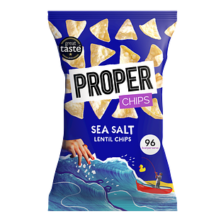 PROPER Sea Salt Lentil Chips 85GR PROPER Sea Salt Lentil Chips 85GR
