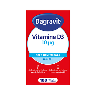 Dagravit Vitamine D 10 mcg Parels 100ST