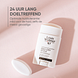 Louis Widmer Deo Dry Stick Antiperspirant Zonder Parfum 50ML Lichtroze achterkant met stick en dop