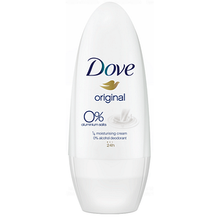 Dove Original 0% Deodorant Roller 50ML Dove Original 0% Deodorant Roller 50ML