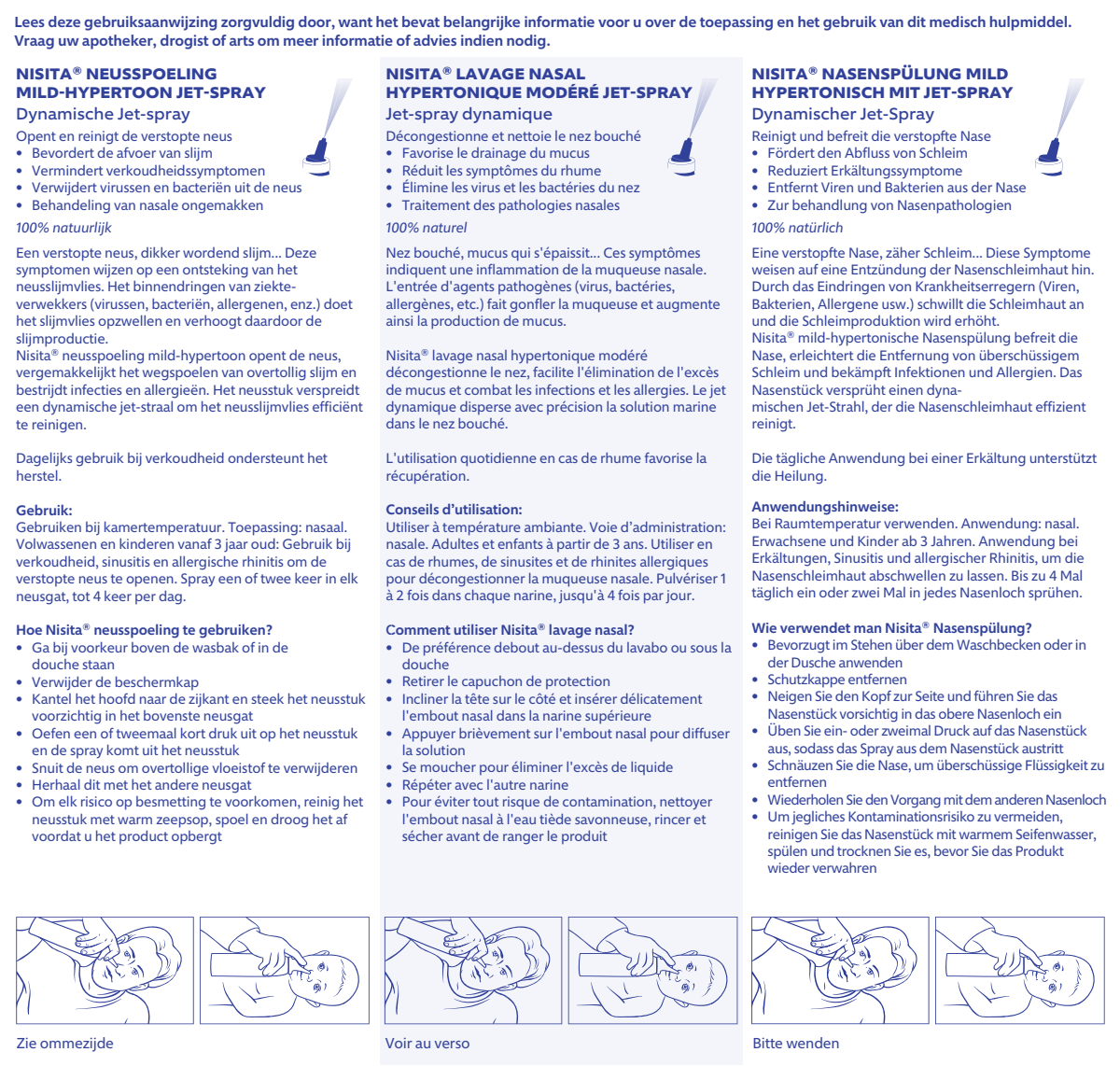 Neusspoeling Mild-Hypertoon - opent en reinigt de verstopte neus afbeelding van document #1, instructions