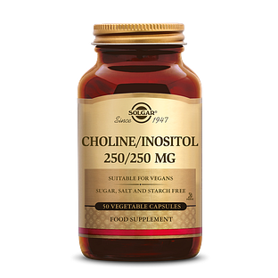 Solgar Choline/Inositol 250/250 mg Capsules 50VCP Solgar Choline/Inositol 250/250 mg Capsules 50VCP
