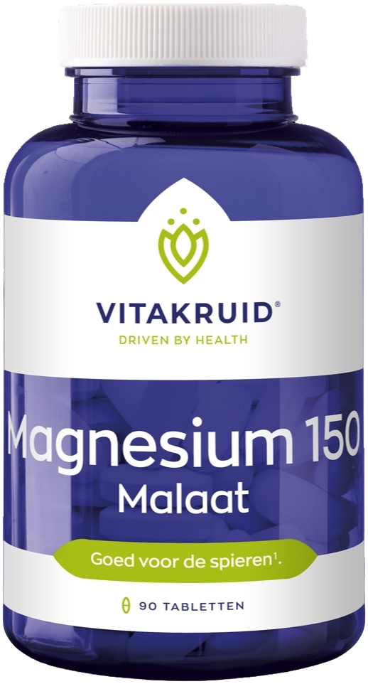 Vitakruid Magnesium 150 Malaat met Vitamine B6 (P-5-P) 90