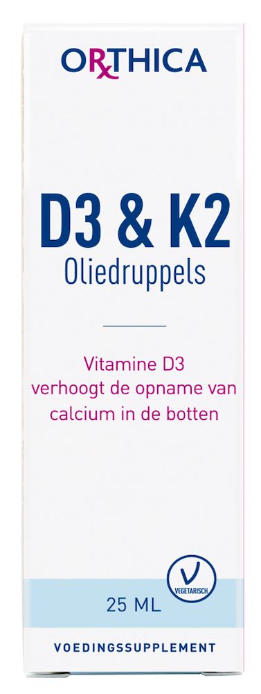 Orthica D3 & K2 Oliedruppels 25ML