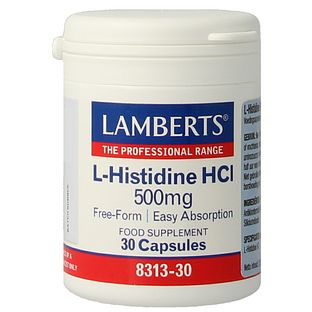 Lamberts L-Histidine HCI 500mg Capsules 30CP