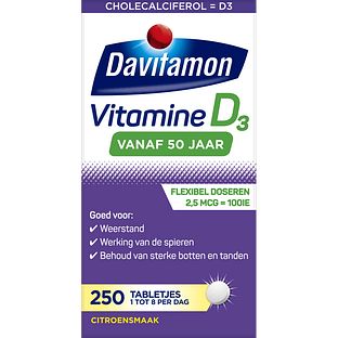 Davitamon Vitamine D 50+ Tabletten 250TB