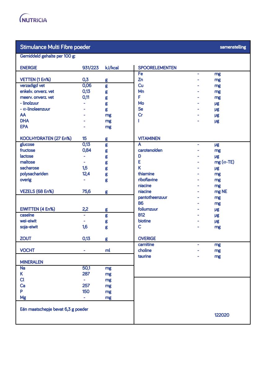 Stimulance Multi Fibre Poeder afbeelding van document #1, info_folder