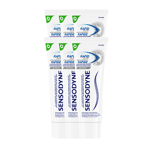 Sensodyne Rapid Relief Whitening Tandpasta Multiverpakking 6x75ML