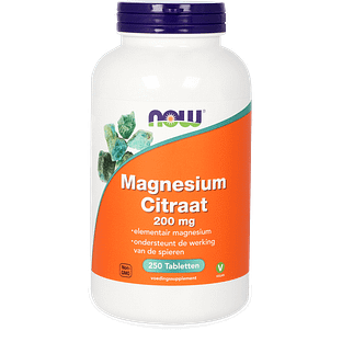 NOW Magnesium Citraat 200mg Tabletten 250TB NOW Magnesium Citraat 200mg Tabletten 250TB