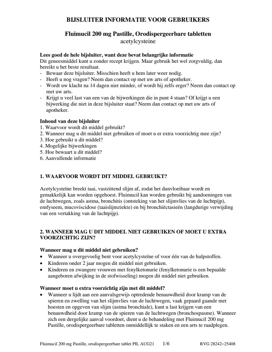 Pastille 200mg Zuigtabletten afbeelding van document #1, leaflet