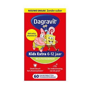 Dagravit Kids Extra 6-12 jaar Multivitaminen Kauwtabletten 60KTB Dagravit Kids Extra 6-12 jaar Multivitaminen Kauwtabletten 60KTB