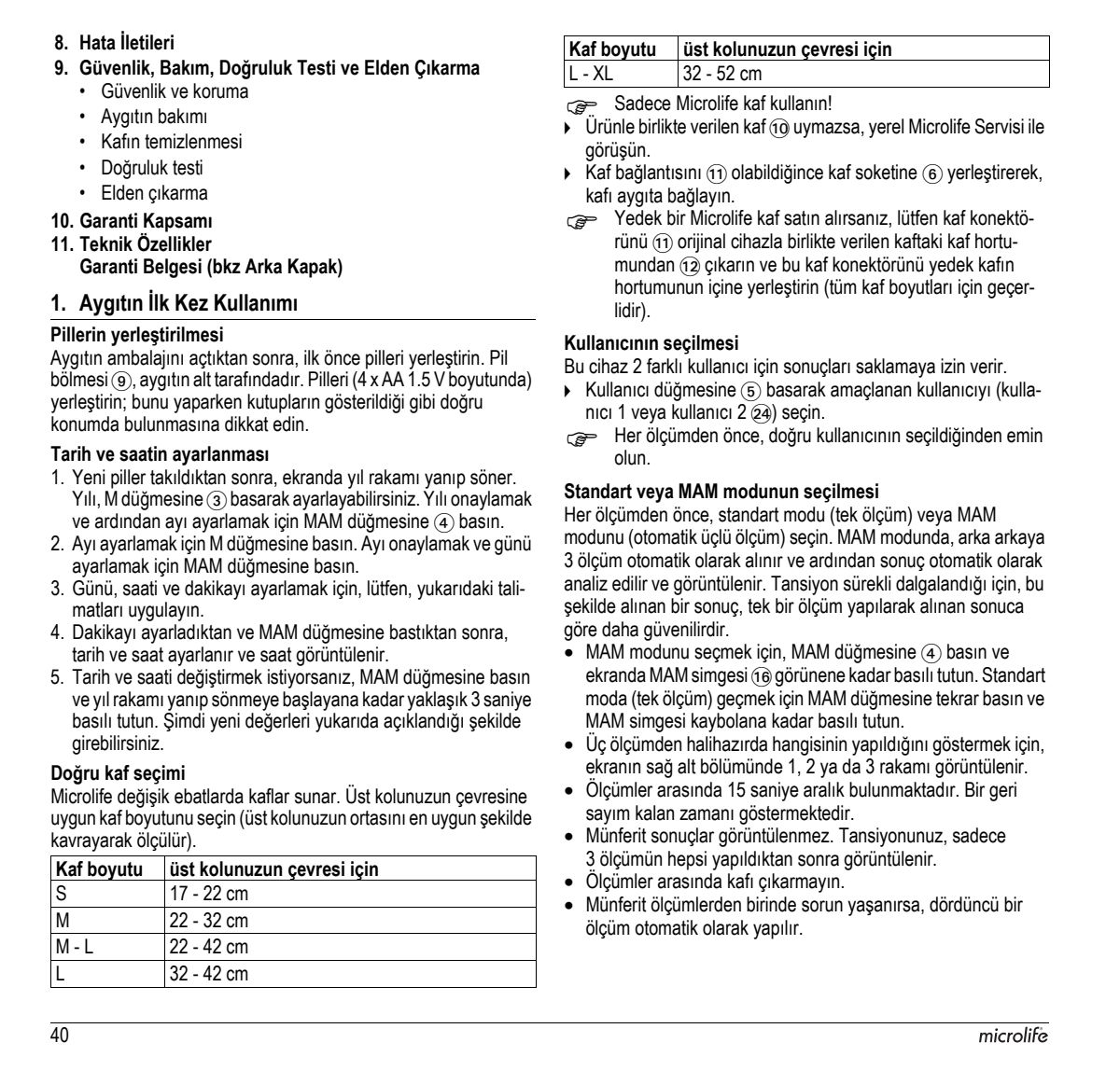 Microlife BP Bloeddrukmeter B3 Comfort PC afbeelding van document #42, instructions