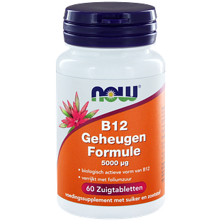 NOW B12 Geheugen Formule 5000mcg Tabletten 60ST