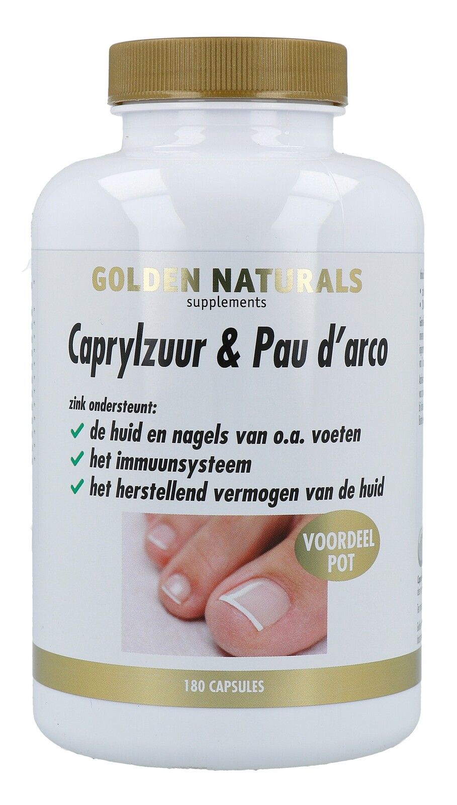 Golden Naturals Caprylzuur & Pau D'Arco Formule Capsules 180VCP