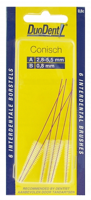 Duodent Interdentaal borstel conisch 2.8 (6 stuks)