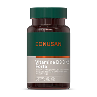 Bonusan Vitamine D3 & K2 Forte Softgels 120SG