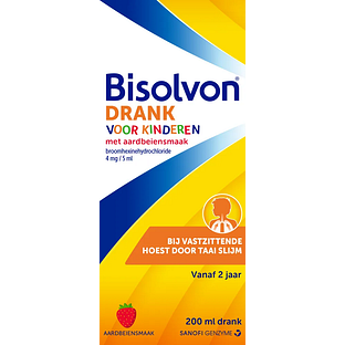 Bisolvon Drank voor Kinderen Aardbei 200ML Bisolvon Drank voor Kinderen Aardbei 200ML