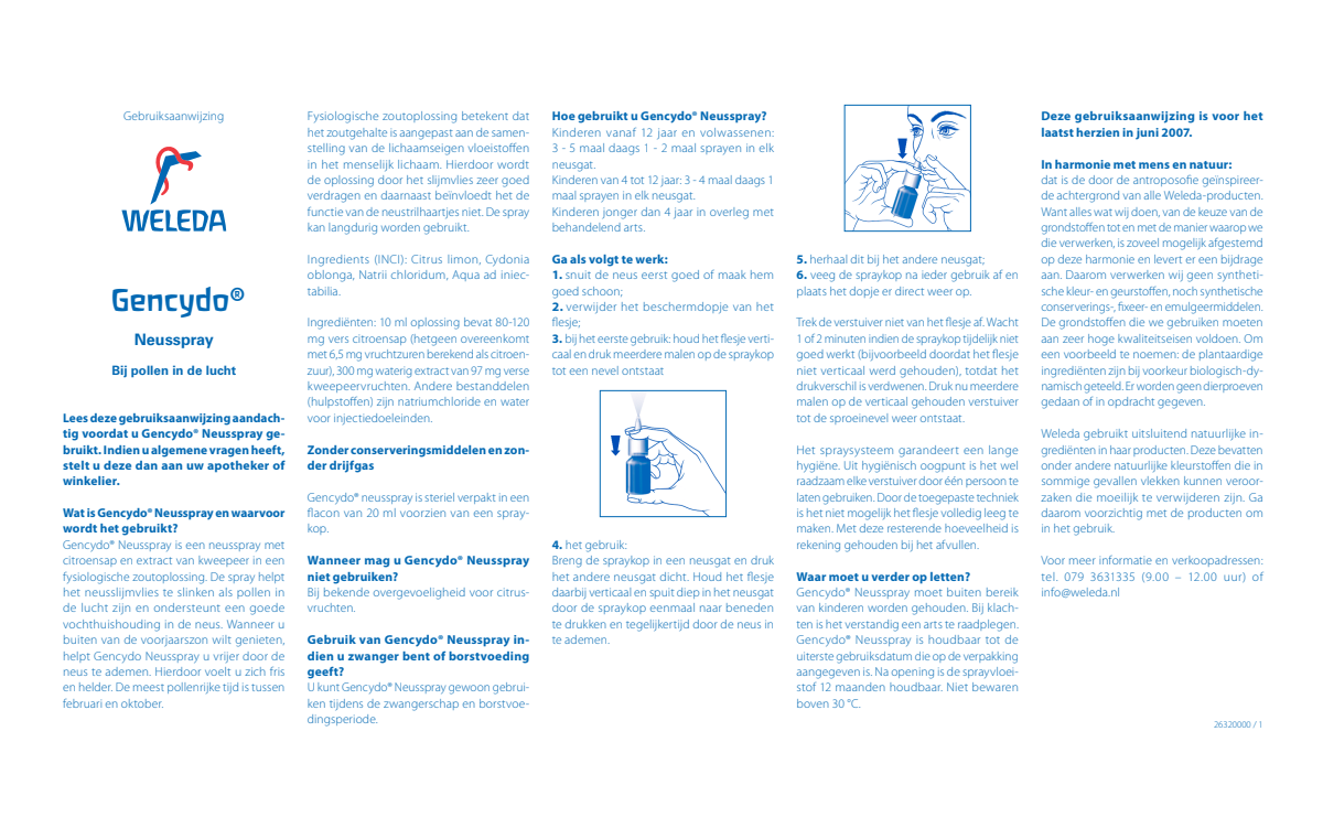 Gencydo Neusspray afbeelding van document #1, instructions