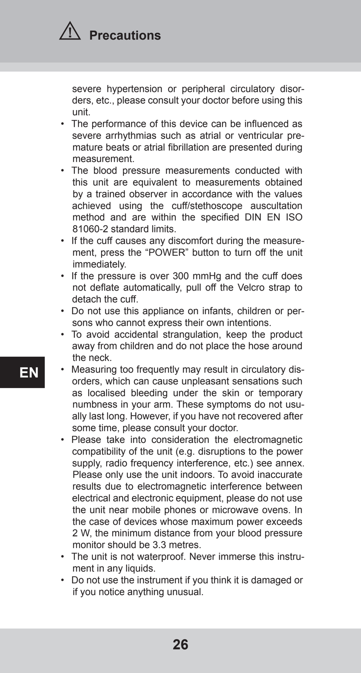 Bovenarm Bloeddrukmeter Desktop afbeelding van document #26, instructions