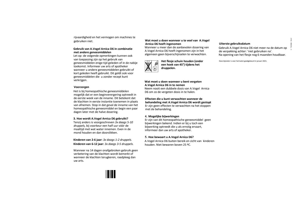 Arnica D6 Druppels afbeelding van document #2, leaflet
